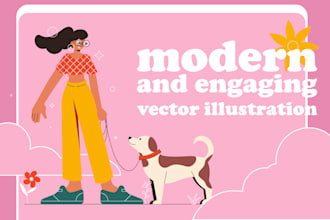 design unique flat vector illustration for website or app