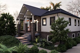 design sketchup revit 3d model and make realistic render