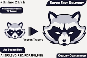 do vector tracing, vectorise, logo to vector, vector drawing