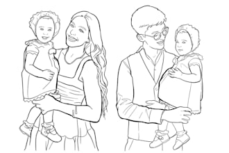 create amazing illustration with line art style