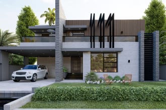 design 3d model and render images architecture project