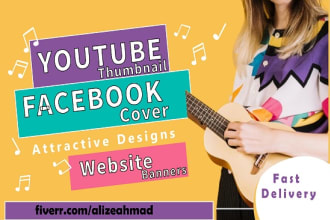 design your web banner, youtube banner, or facebook cover