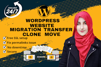 clone, migrate, transfer,move wordpress website to new host