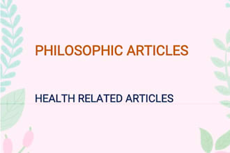 write philosophic and neuroscience articles