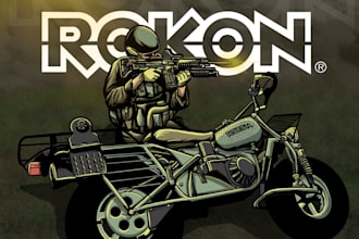 create motorcycle artwork illustration vector