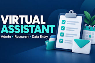be your virtual assistant for admin support and web research