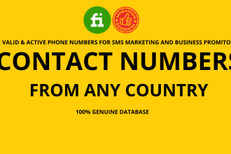 provide you phone numbers or mobile numbers from any country
