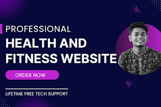 build professional health and fitness website