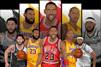 draw a cartoon portrait illustration from your photo