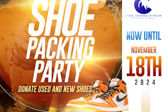 do an awesome online church, event flyer for you