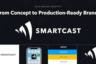design a minimal tech logo and brand identity for saas and startups