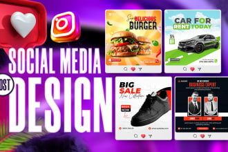 do professional instagram post story templates and facebook post design