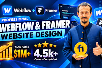 design, redesign webflow, framer website, and landing page design