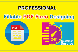 create fillable PDF form, design and redesign PDF fillable form