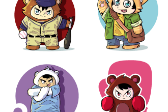 design cute characters stickers merchandise