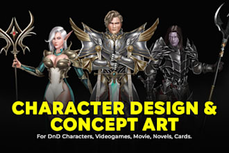 draw your character concept art accourding to your fantasy