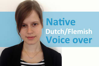 record flemish and dutch voice over