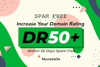 increase your domain authority DR 50 plus on ahref