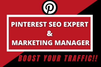 be your pinterest SEO expert and marketing manager
