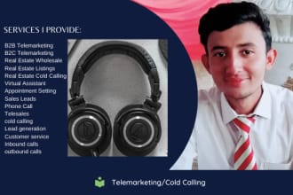 do telemarketing, cold calling, and appointment setting
