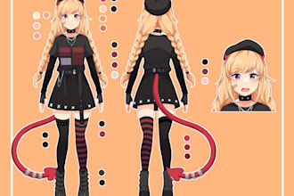 draw character sheet in anime style