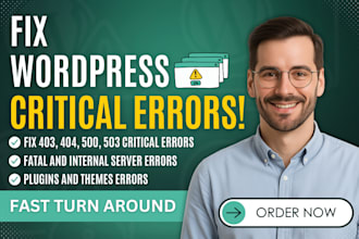 fix wordpress critical error, fatal error, 500 internal server error quickly