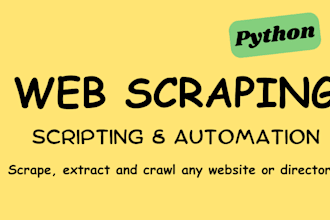 do data collection, data mining, web scarping using python