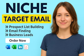 provide niche targeted mail list  for your email marketing
