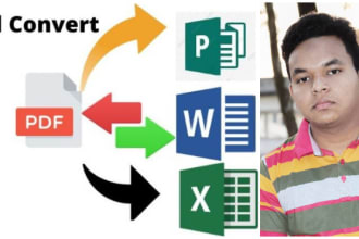 convert PDF, image or scan to word and word to PDF