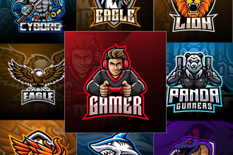 design a premium mascot logo for gamer streamer