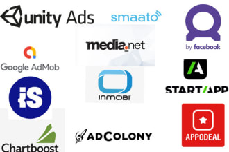 integrate admob ads, unity ads or any ads in unity game