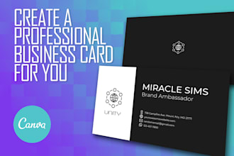 design luxury business card using canva