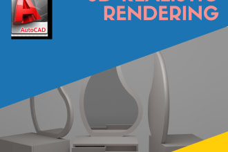 make furniture 2d in autocad and realistic 3d renderings