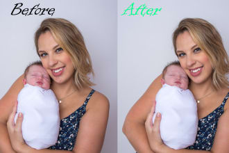 do newborn baby skin and photo retouching express