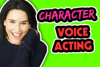 be your female character voice over actor