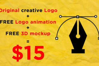 create minimalist attractive logo with free intro and 3d mockup