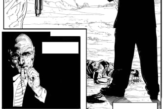 create black and white comics book with shades