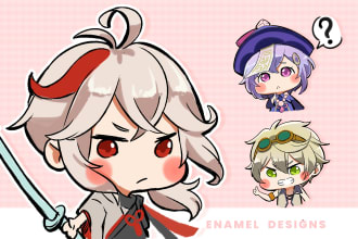 professionally design your cute enamel pins