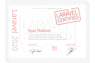 build a laravel site and back end systems