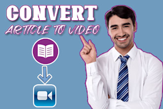 convert article or text to video