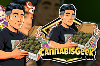 do your custom cannabis logo designs and weed mascot