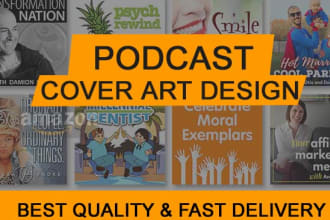 design podcast cover art,podcast logo,podcast editing,podcast intro,promotion