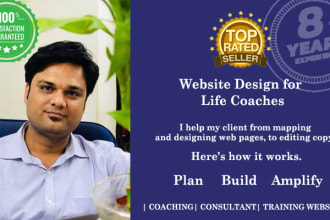 design a life coach, consulting website with booking function
