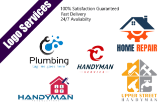 do handyman plumbing air conditioning logo design