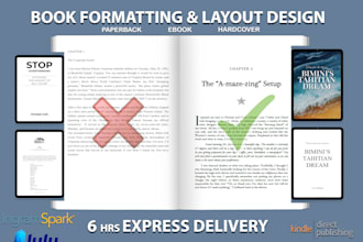 do paperback kindle ebook book formatting and layout design for amazon KDP