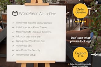setup and customize wordpress website