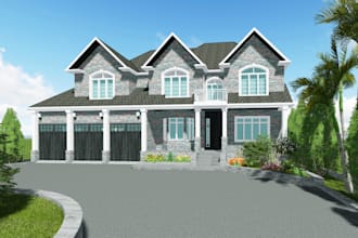 do floor plan , 3d rendering of apartment house and villa