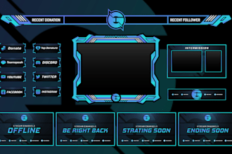 design amazing stream twitch overlay