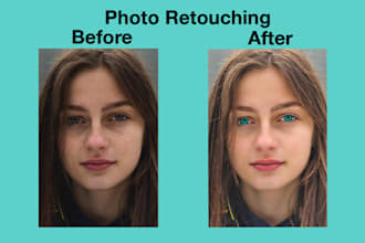 do photo retouching, hair masking, and spot removing