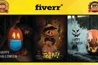 professional halloween banner and flyer design